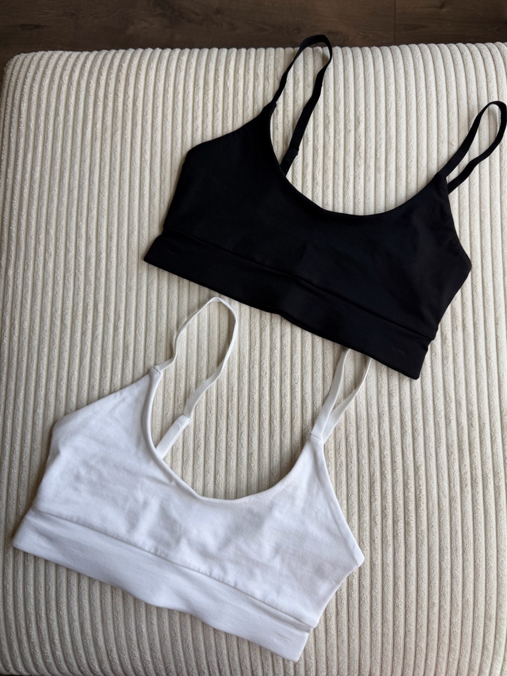 •PACT• Everyday Modern Scoop and Plunge Bralette Bundle Size XSmall Black White